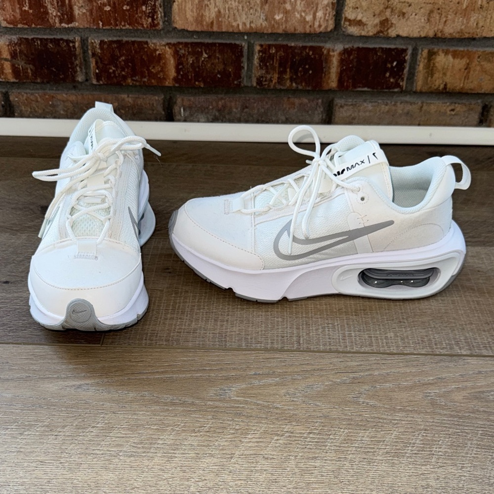 Nike White and Gray Women's Sneakers